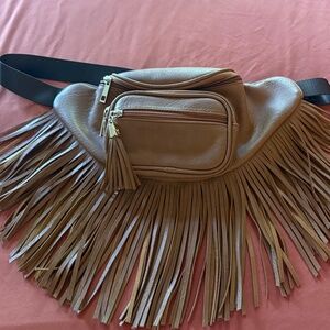 Brown Fringe Fanny Pack/Belt Bag